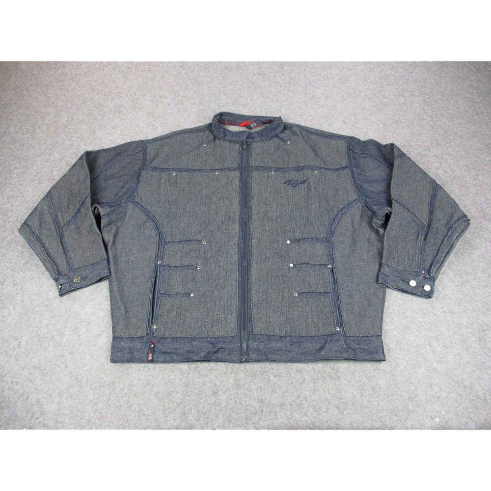 Willie Esco Jacket Mens XXXL Blue Vintage Streetwear Denim Jean Moto Nas Hip Hop